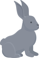 Farm rabbit icon cartoon vector. Cute animal. Wild run