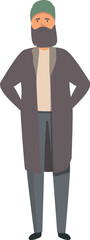 Beggar man icon cartoon vector. Poor people. Money crisis