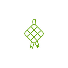 ketupat icon logo vector design 