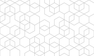 Abstract geometric background with hexagon isometric cube. Vector Background.