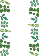 青葉のフレーム背景素材