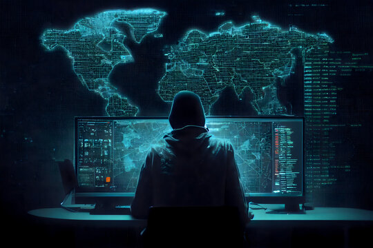 Hacker in data security, hacker activity, data security, network security