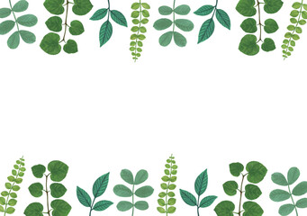 青葉のフレーム背景素材