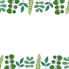 青葉のフレーム背景素材