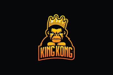 logo template kingkong, kingkong vector illustration on isolated background.