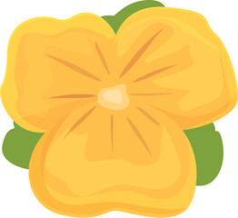 Yellow floret icon cartoon vector. Pansy flower. Spring viola