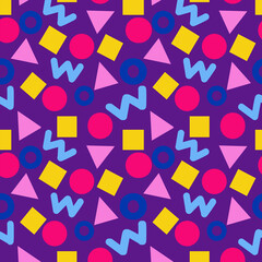 Abstract colorful  shape seamless pattern background.