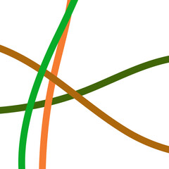 Orange Green Lines Grid Transparent 