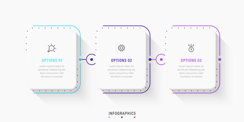 Vector Infographic label design template with icons and 3 options or steps. Can be used for process diagram, presentations, workflow layout, banner, flow chart, info graph.