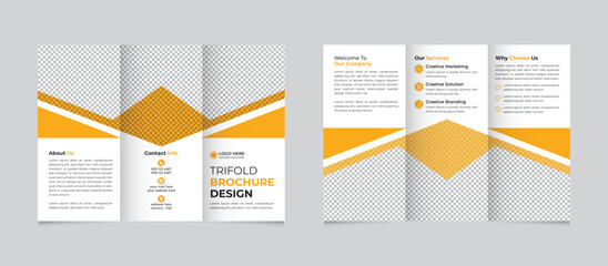 Corporate modern trifold brochure design template