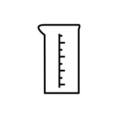 Chemistry science laboratory outline vector icon. Pharmacy and chemistry, education and science elements and equipment	
