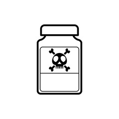Chemistry science laboratory outline vector icon. Pharmacy and chemistry, education and science elements and equipment	