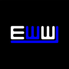 Fototapeta na wymiar EWW letter logo creative design with vector graphic, EWW simple and modern logo.