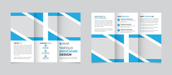 Corporate modern business trifold brochure template design