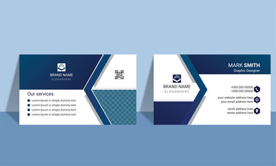 simple Design Template Set Corporate design set featuring geometric shapes business card with photo clean template vector design professional business or visiting card design pattern background
