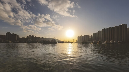Fototapeta na wymiar the landscape of Rambler Channel, hong kong, Feb 18 2023