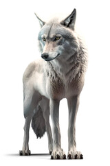 Fototapeta premium Wolf, isolated background. Generative Ai