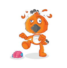 hudhud bird zombie character.mascot vector