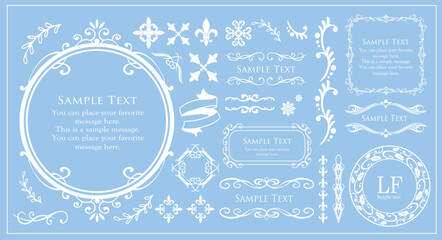 オシャレなフレーム。デザインテンプレート。ゴージャスな額のセット。