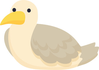 Relax seagull icon cartoon vector. Sea bird. Sea fly