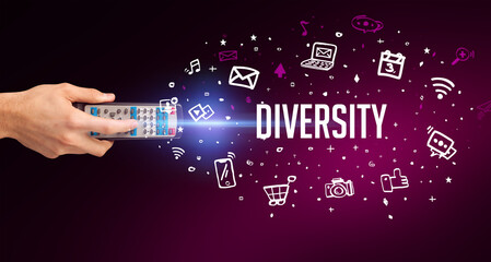 hand holding wireless peripheral concept