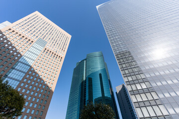 Fototapeta na wymiar 東京汐留の高層ビル群の風景