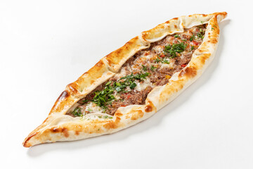 Traditional arabic pizza lahmacun pide