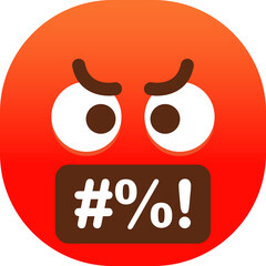 Face with Symbols on Mouth emoji