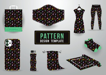 Printable seamless flat phone cover pattern carpet textile and modern wallpaper illustration texture