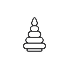 Pyramid toy line icon