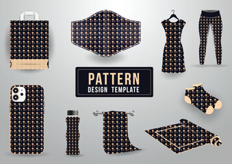 
hand-drawn seamless pattern colorful shapes and line flower printed carpet mug pattern design
