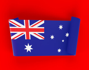 Obraz na płótnie Canvas Australia Ribbon Banner