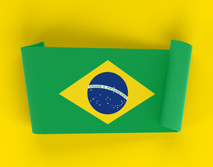 Obraz premium Brazil Ribbon Banner