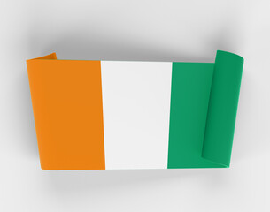Cote D Ivoire Ribbon Banner