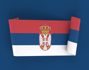 Serbia Ribbon Banner