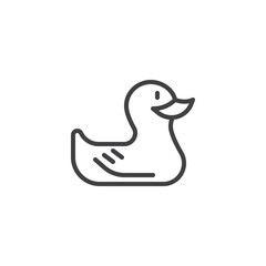 Rubber duck line icon