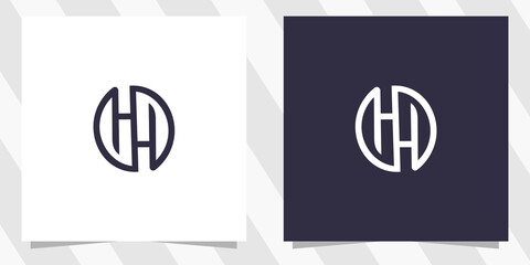letter hh logo design vector - obrazy, fototapety, plakaty