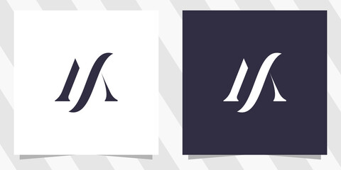 letter ms sm logo design