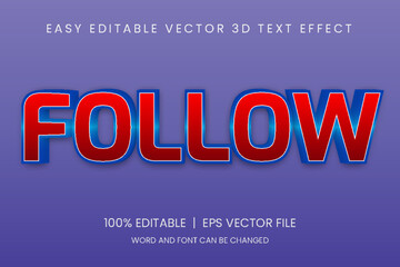 Follow 3d type-text-style-effect