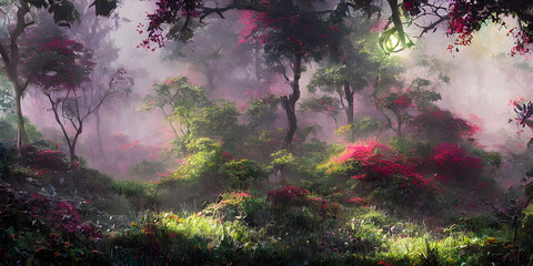 Obraz na płótnie Canvas Mystical Lush Forest