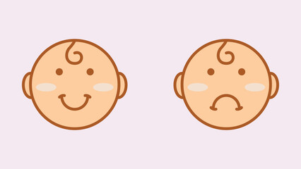 Baby Face Icon Vector