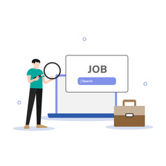 Job searching. Searching for new job. Labor market concept. Vector illustration.