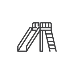 Playground slide line icon