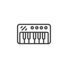 Piano toy line icon