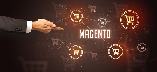 Close-Up of cropped hand pointing