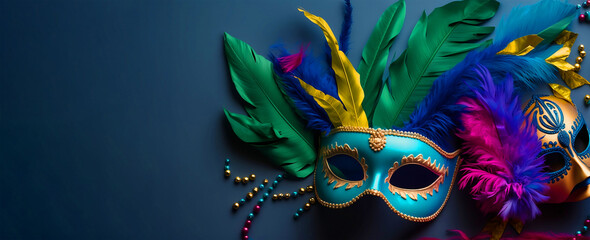 carnival mask on the beach