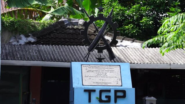 TGP monument. TGP stands for Tentara Genie Pelajar which means Student Genie Army