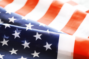 American Flag Wave Close Up for Memorial Day or 4th of July