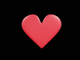 red heart, black background, Love and Valentine's Day concept, red paper hearts