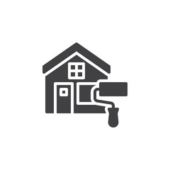 House painting service vector icon